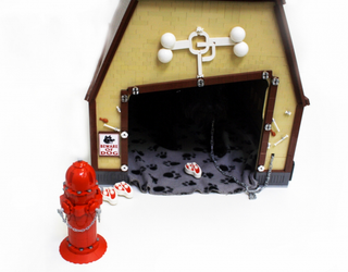 Illustration for article titled This Dog House Is Made Entirely Out of Lego